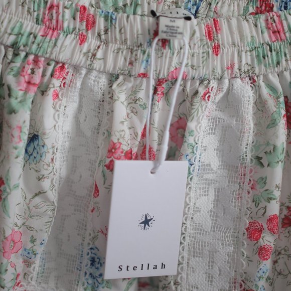 NWT Lace Floral Ruffle Vintage Victorian Mini Skirt. - Picture 6 of 11